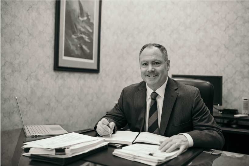 Martin Lynn at his desk